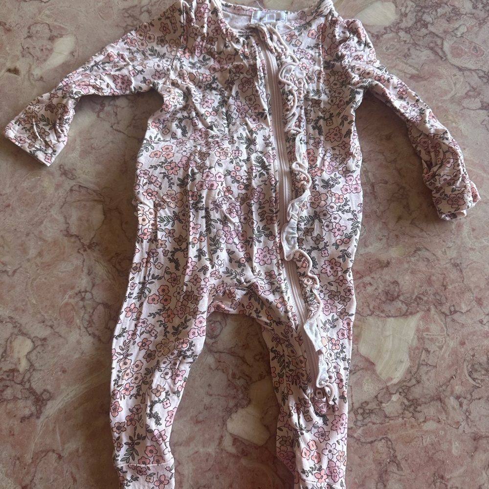 Angel Dear Pink Floral Baby Outfit
